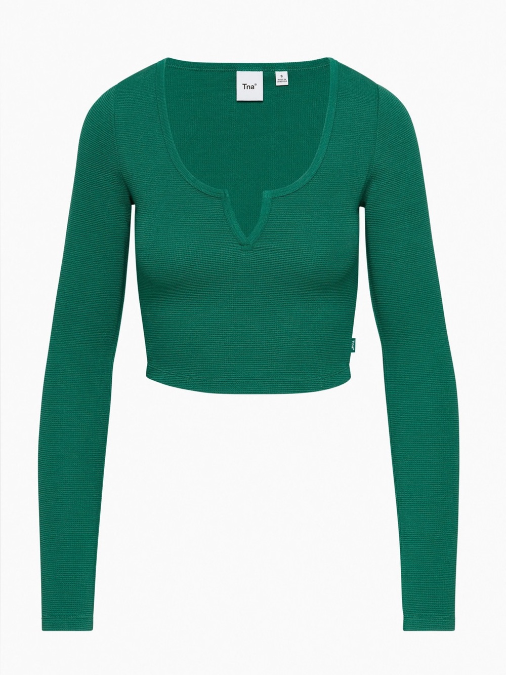 Aritzia Tna waffle crop top